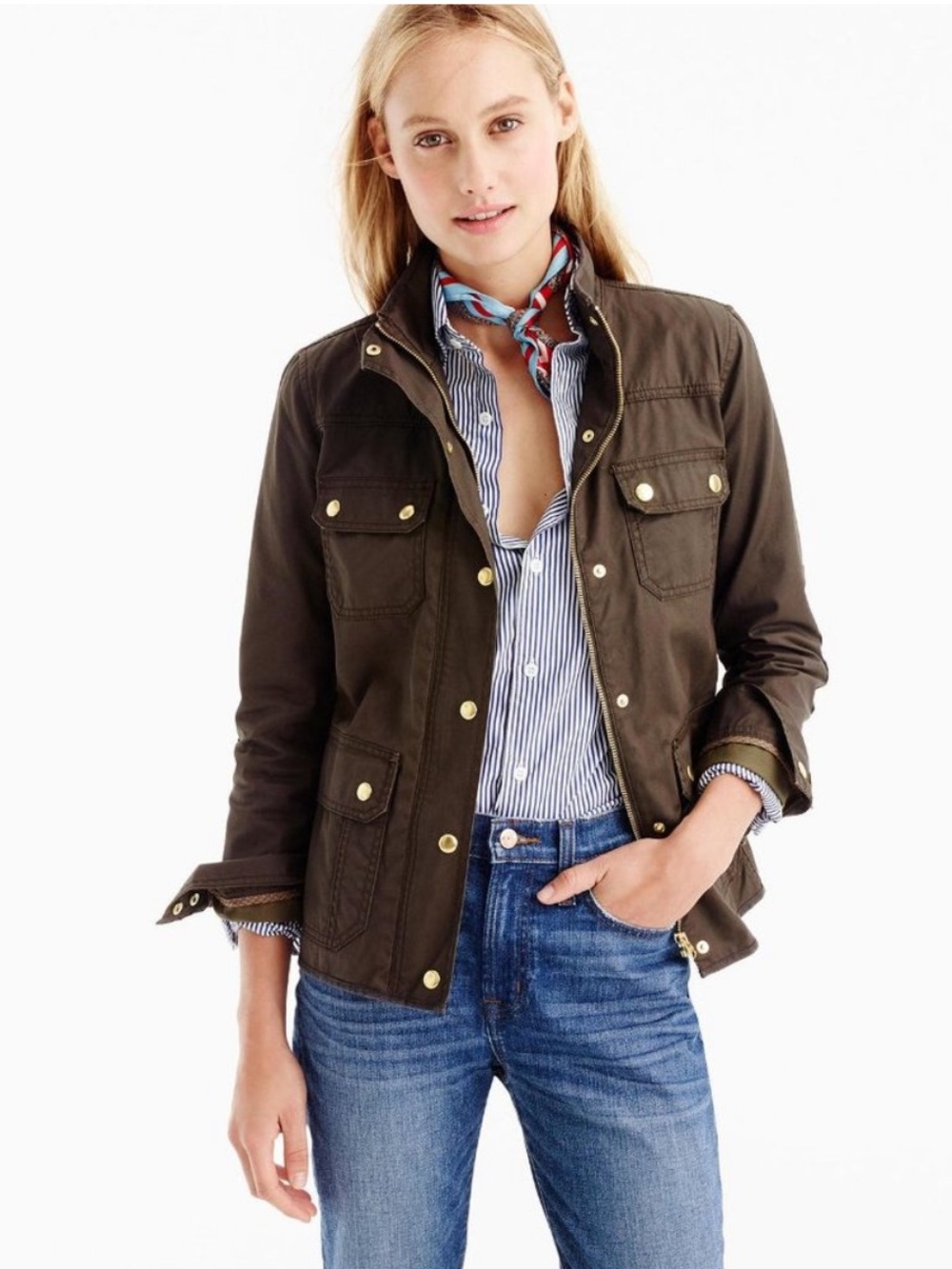 J Crew Downtown Field Waxed Cotton Gorpcore Preppy Coastal Jacket Medium